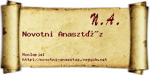 Novotni Anasztáz névjegykártya